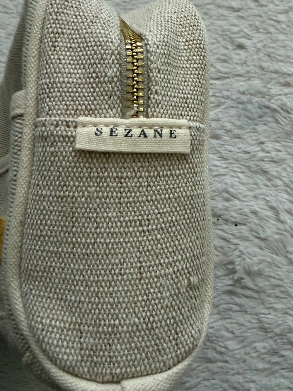 Sezane Jute Bonjour Beauty Case NWT